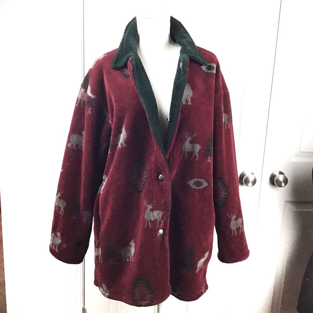 Reversible plush coat
